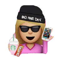 bad hair day iphone STICKER by imoji