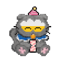 Happy Birthday Pixel Sticker