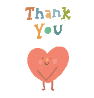 Heart Thank You Sticker