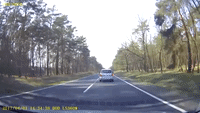 Dashcam Captures Polish Driver's Collision with Police Car