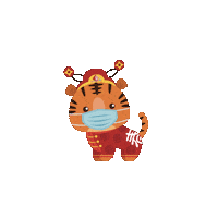 New Year Mask Sticker by riverhongbao