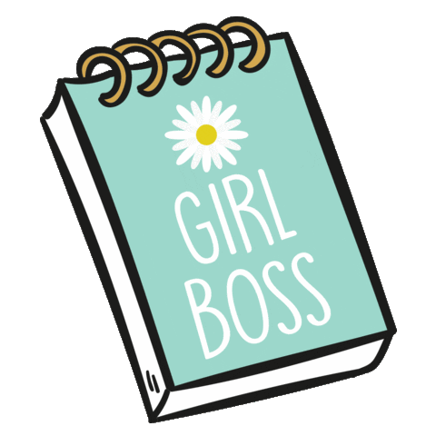 Andalasia giphyupload girl boss notebook andalasia Sticker