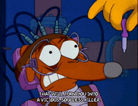 Scared Season 3 GIF by The Simpsons