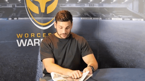 paper read GIF by Worcester Warriors