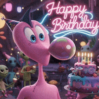 Happy Birthday Party GIF by Lonely Aliens