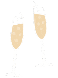 Champagne Toast Sticker by Fancy Ashley