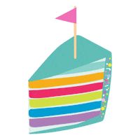 Party Rainbow Sticker by Sweetapolita