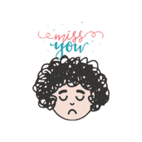 Sad Miss You Sticker by Auntie Sam SG