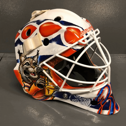 MunnyPuck giphygifmaker oilers stalock goalie stalock oilers goalie mask GIF