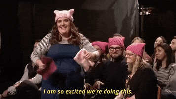 aidy bryant pussy hat GIF by Saturday Night Live