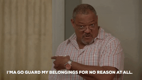 laurence fishburne guard my stuff GIF by ABC Network