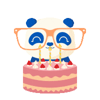 Happy Birthday Cake Sticker