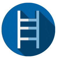 hatsandladders reach higher hats ladders hats and ladders careeers Sticker