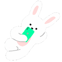 Phone Rabbit Sticker