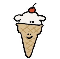 Ice Cream Puppy Sticker
