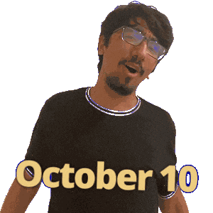 October 10 Sticker