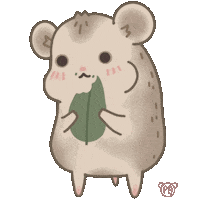 Hamster Eating Sticker