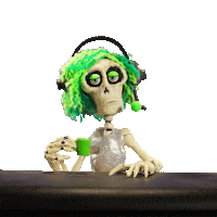 Skeleton Claymation Sticker by HAYWARD