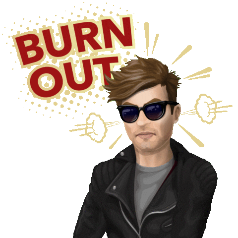 Too Much Burn Sticker by Nanobit