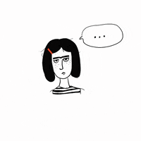 idealoftstudio girl illustration eyes thinking GIF