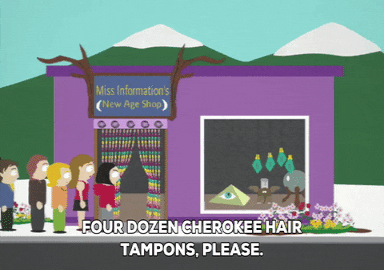 cherokee hair tampons GIF by South Park 