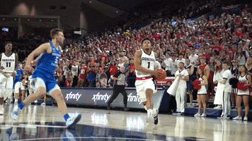 GonzagaBulldogs basketball celebration dunk bench GIF