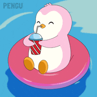 Summer Drinking GIF by Pudgy Penguins