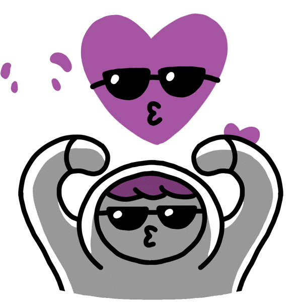 In Love Kiss Sticker by Holler Studios