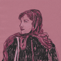 mirandapeytonjones illustration warm eyebrow scarf GIF