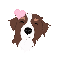 Emojigrafie love heart dog hearts Sticker