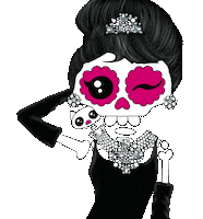 New Year Cat Sticker by La Catrina Bohemia