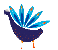 Peacock Sticker by Las Jirebras