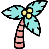 palm tree summer Sticker by lefty.script