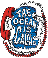 Ocean Red Phone Sticker by Surfside Beach Co