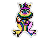 Frog Prince Rainbow Sticker by Eight X