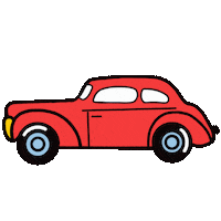 Red Car Auto Sticker