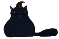 angry black cat Sticker by Megan
