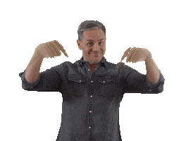 Peter Pointing Down Sticker by Big Brother 2021