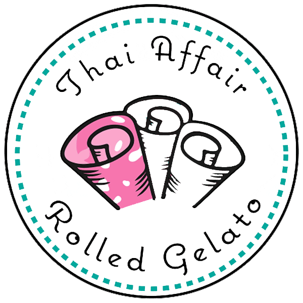 thaiaffairgelato logo rolled ice cream ice cream rolls rolled gelato Sticker