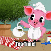 Tea Time Charming GIF by The Pigasso