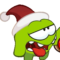Tired Christmas Sticker by Om Nom