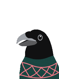 Crow Sticker by MyGastown