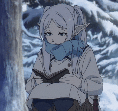 Sleepy Book Reading GIF