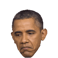 sad obama STICKER by imoji