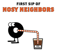Nosy Neighbor Sticker by buddhabeanscoffee