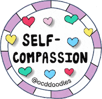 ocddoodles compassion ocd self-compassion ocd doodles Sticker
