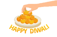 cupshup yellow diwali happy diwali mithai Sticker