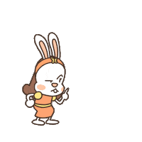 chaknums kawaii angry bunny rabbit Sticker