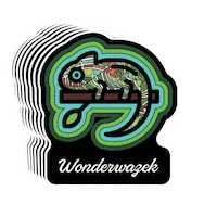Sticker Chameleon Sticker by Wonderwazek