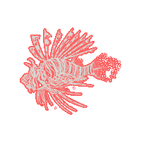 SaltySpines ocean fish scuba lionfish Sticker